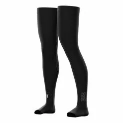 Jambières Compressport Total Noir -Guêtres de compression Cyclisme Soldes tota full leg front left 3 4