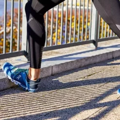 Legging Zone3 Compression Tights Noir Gris Foncé -Guêtres de compression Cyclisme Soldes z3 co18mtig112 006